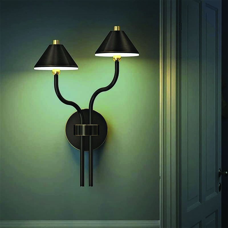 Mushroom Umbrella Gold Black LED Wall Lamp Aslam Lighting 04 Mushroom Umbrella Gold Black LED Wall Lamp Aslam Lighting 04