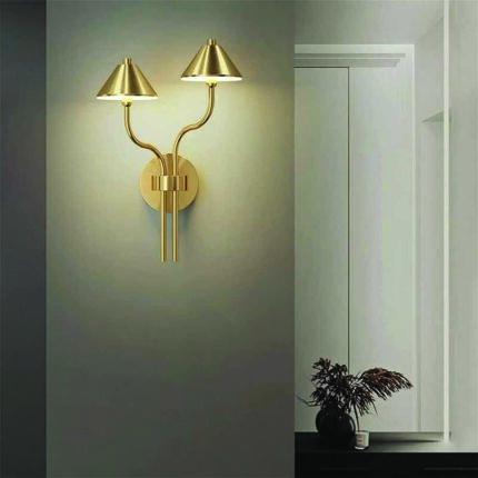 Mushroom Umbrella Gold Black LED Wall Lamp Aslam Lighting 06